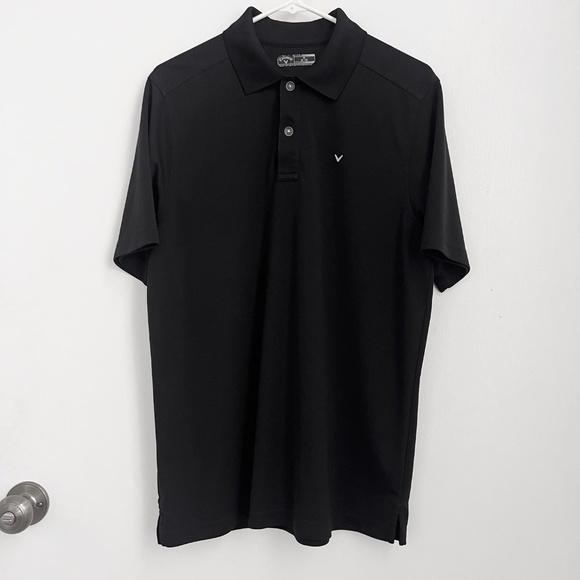 Callaway Black Golf Shirt Mens Size Medium Polyester Collared - Picture 1 of 3